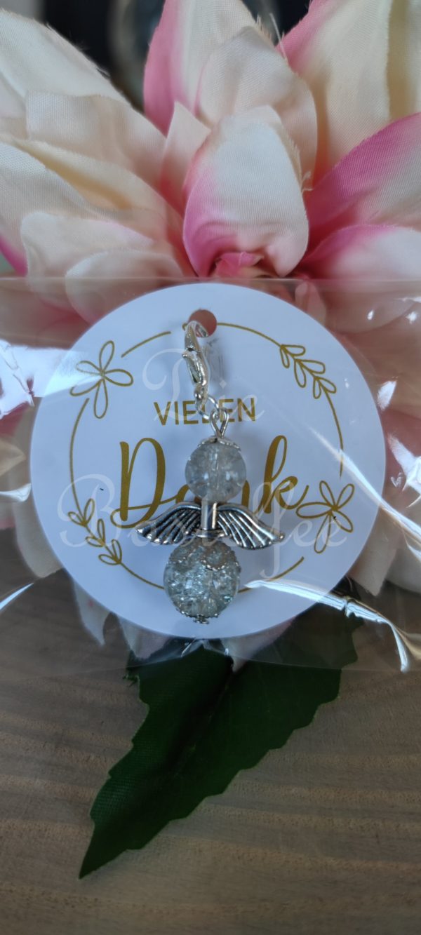 Perlenengel ,,Vielen Dank" in durchsichtig