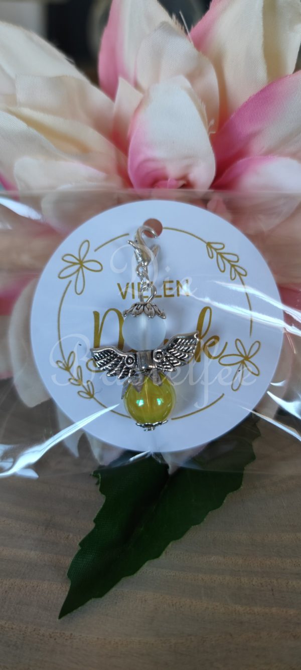 Perlenengel ,,Vielen Dank" in gelb