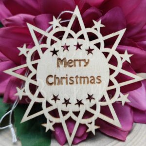 Holzanhänger ,,Stern-Merry Christmas“