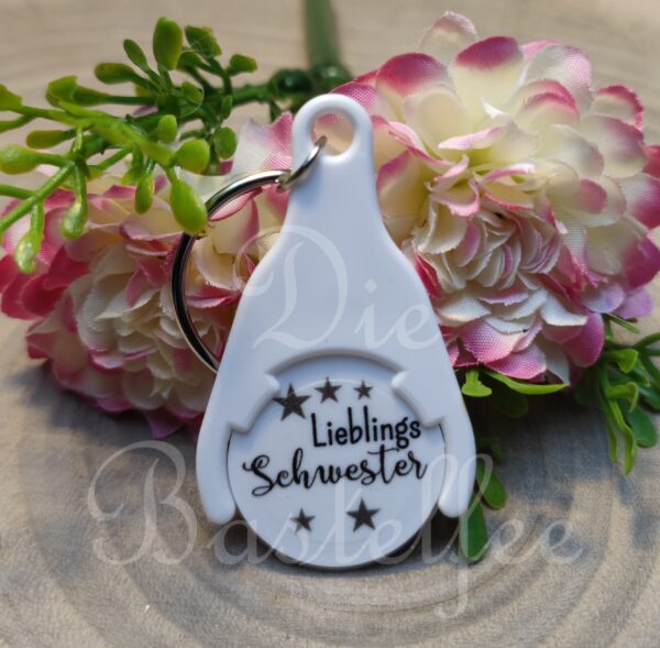 Einkaufswagenchip ,,Lieblings Schwester"