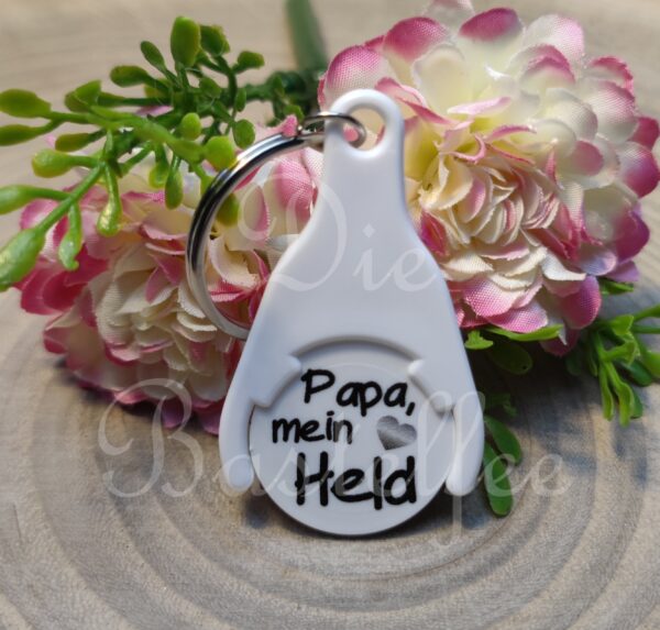 Einkaufswagenchip ,,Papa, mein Held"