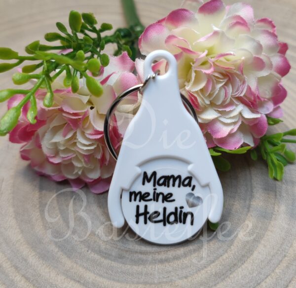 Einkaufswagenchip ,,Mama meine Heldin"