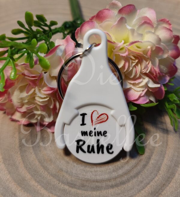 Einkaufswagenchip ,,I ❤️ meine Ruhe"
