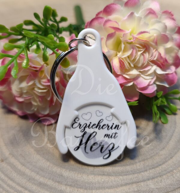 Einkaufswagenchip ,,Erzieherin mit Herz"