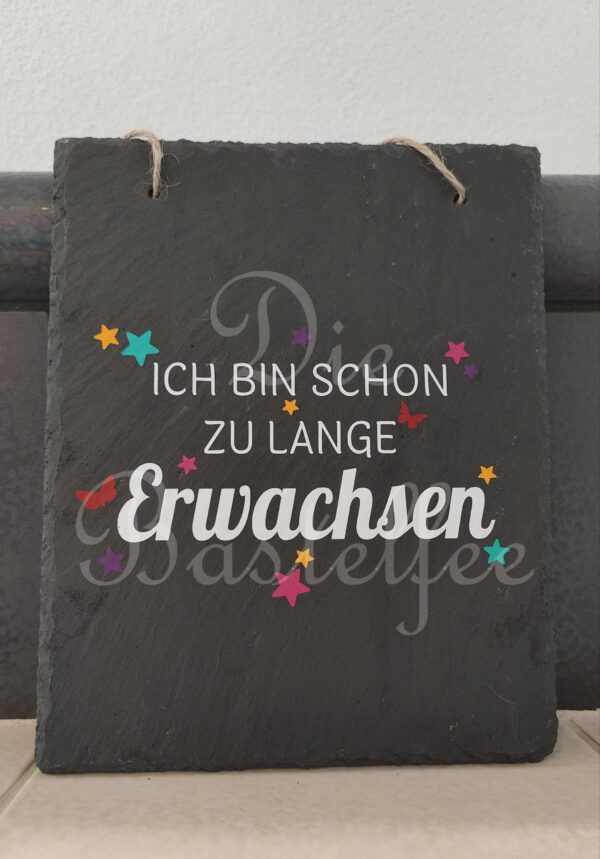 Schieferschild ,,Erwachsen..."