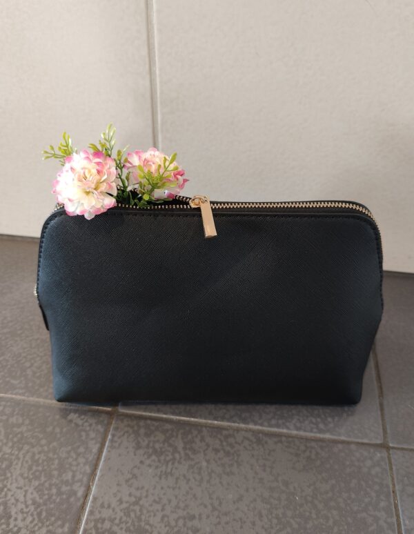 Kunstleder Tasche groß - unveredelt - Schwarz