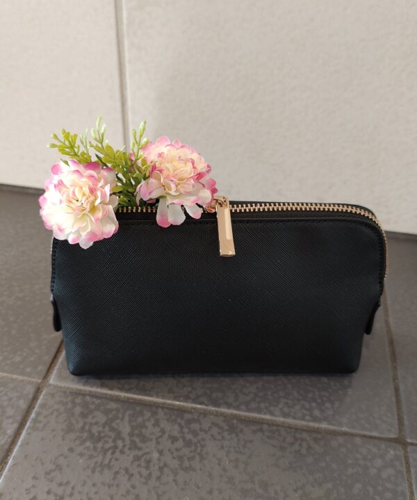 Kunstleder Tasche klein - unveredelt - Schwarz