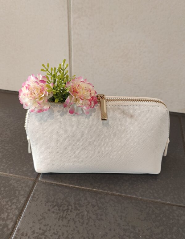 Kunstleder Tasche klein - unveredelt - Weiß