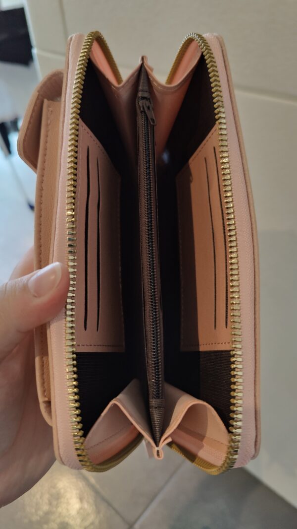 Crossbody Handy Tasche mit Geldbeutel in rosa – Bild 3