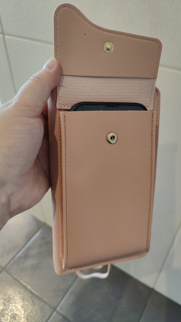 Crossbody Handy Tasche mit Geldbeutel in rosa – Bild 2
