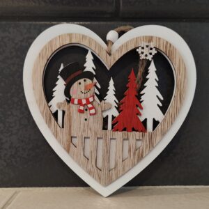 Holzdekoherz ,,Schneemann“