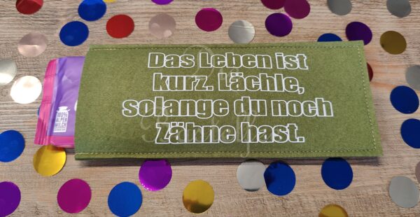 Geschenk Verpackung für z.b. Milka Schokolade oder Gutscheine