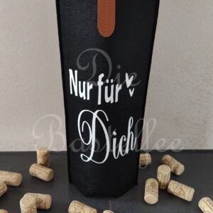 Sekt u. Wein Flaschen Verpackung aus Filz