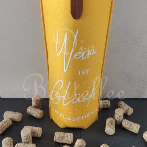 Sekt u. Wein Flaschen Verpackung aus Filz