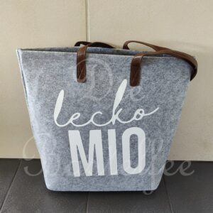 Filztasche groß ,,lecko MIO“ mit Kunstleder Henkel