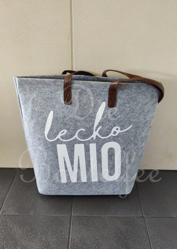 Filztasche groß ,,lecko MIO" mit Kunstleder Henkel