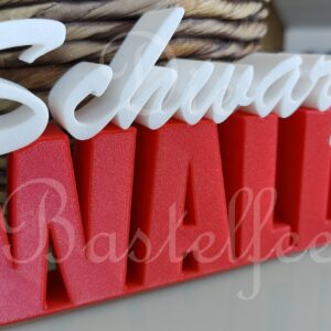 Deko Schriftzug SchwarzWald
Weiß/Rot