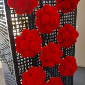 Mini Bollenhut MAGNET rot (Preis gilt für einen Bollenhut)