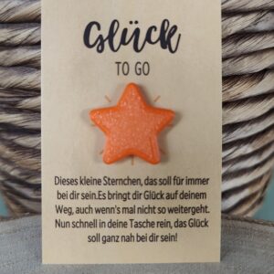 Glücksbringer Stern ,,Orange“